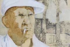 250 x 250 cm Detail - Oil and Graphite on Plaster on Wall - Öl und Grafit auf Putz auf Mauer